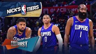 Clippers a crap shoot, Celtics \& Sixers challenge Nuggets in Nick's Tiers | NBA | FIRST THINGS FIRST