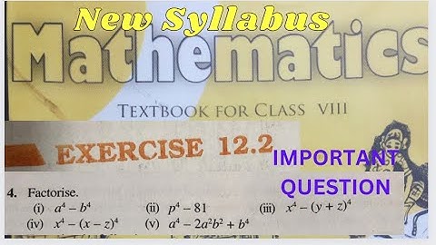 Class 8 Maths - Chapter 12 - Factorisation - Ex 12.2 - Q.4 - NCERT - CBSE - New syllabus