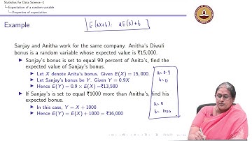 Lecture 9.3 - Expectation of a random variable - Properties of expectation
