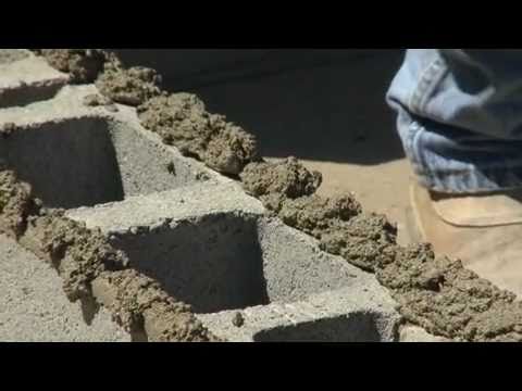How to Build A Concrete Block Wall - YouTube