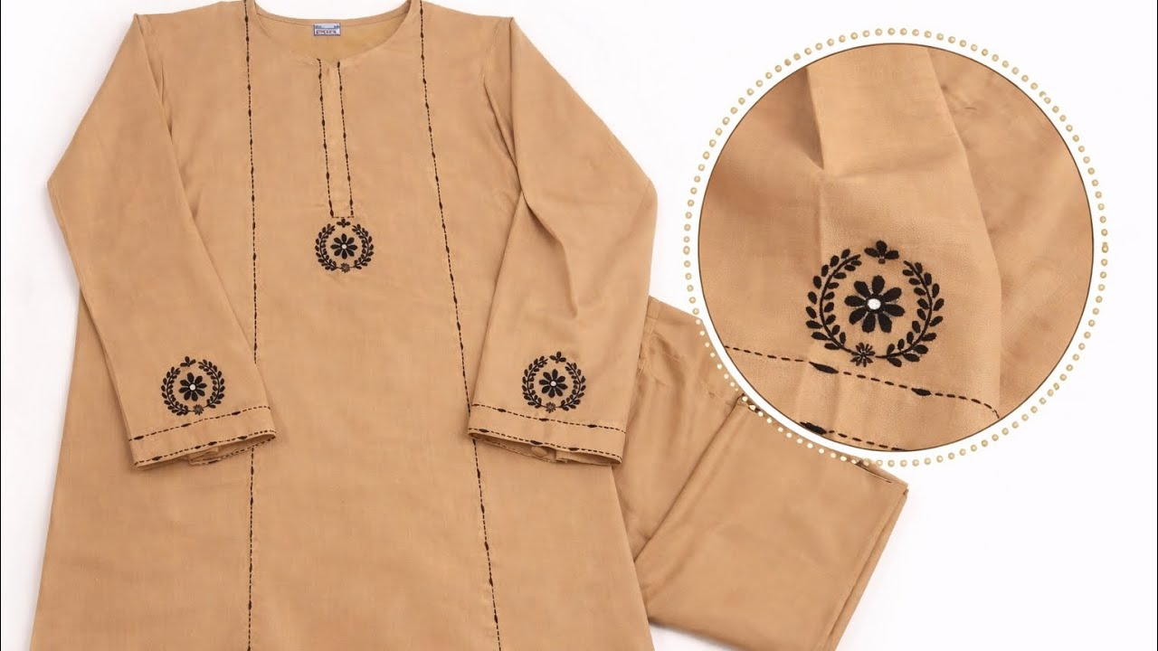 Beautiful Eid Dress with Hand Embroidery | Easy & Elegant Design
