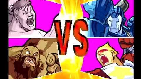 Incredible Hulk & Zangief vs. War Machine & Captain Commando - Marvel vs. Capcom