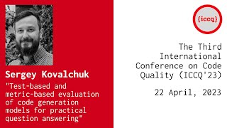 Sergey Kovalchuk Test-Based And Metric-Based Evaluation Of Code Generation Models For