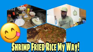 COOKING SHRIMP FRIED RICE! #cooking #friedrice #recipe screenshot 1