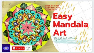 Low Budget Home Decor | Easy DIY Mandala Art of 2021 | Reuse of Old Ceramic Plates raplicaseries