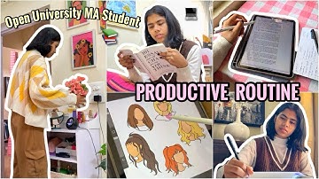 A Day In The Life Of An Open University MA Student 📚 Productive + Fun💗 #productive #study #college