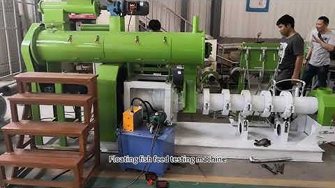 Floating Fish Feed Trial Run by RICHI High Quality Aquafeed Production Test