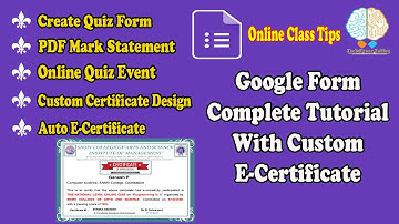 Google Form Complete Tutorial in Tamil | Quiz | Custom E-Certificate using Certify