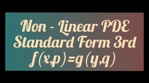 Partial Differential Equations Lecture 7
