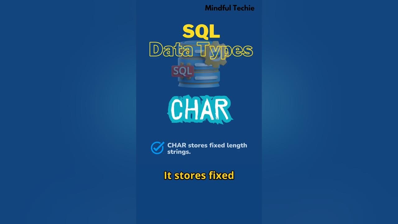 String Databases types in SQL - Char, Varchar , Nvarchar - YouTube