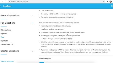 Onlyfans transaction could not be processed at this time   what to do?