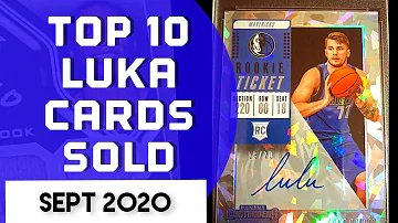 Luka Doncic - Top 10 Basketball Cards Sold - September 2020