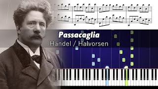 Beautiful Piano Song Passacaglia by Handel/Halvorsen - Piano Tutorial with Sheet Music chords