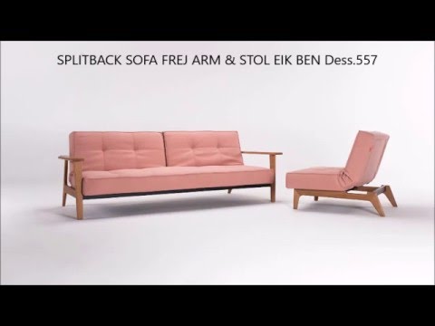 Splitback sofa frej & stol eik dess.557 youtube
