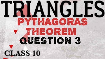 #class10triangles#pythagorastheorem CLASS 10| TRIANGLES| EXERCISE 2.5 | QUESTION 3| IMPORTANT