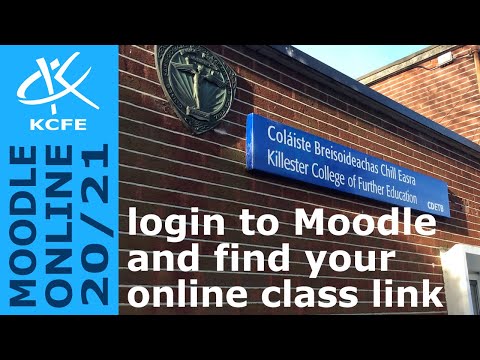 KCFE - How to login to Moodle and find online class links