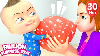 Indoor Play Fun with Balloons  - BillionSurpriseToys Nursery Rhymes, Kids Songs