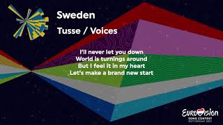 Miniatura de vídeo de "Tusse - Voices (Sweden) [Karaoke Version] Eurovision 2021"