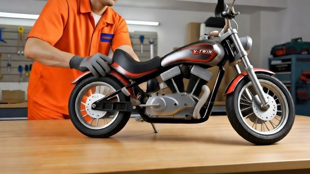 Making a Realistic Heavy Motorcycle from Cardboard