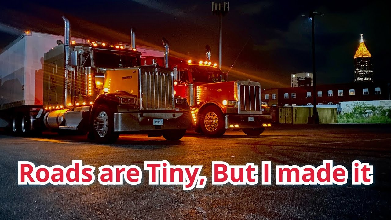 Driving My Kenworth W900l to Downtown Atlanta! Headed to Mercedes’ Benz Stadium