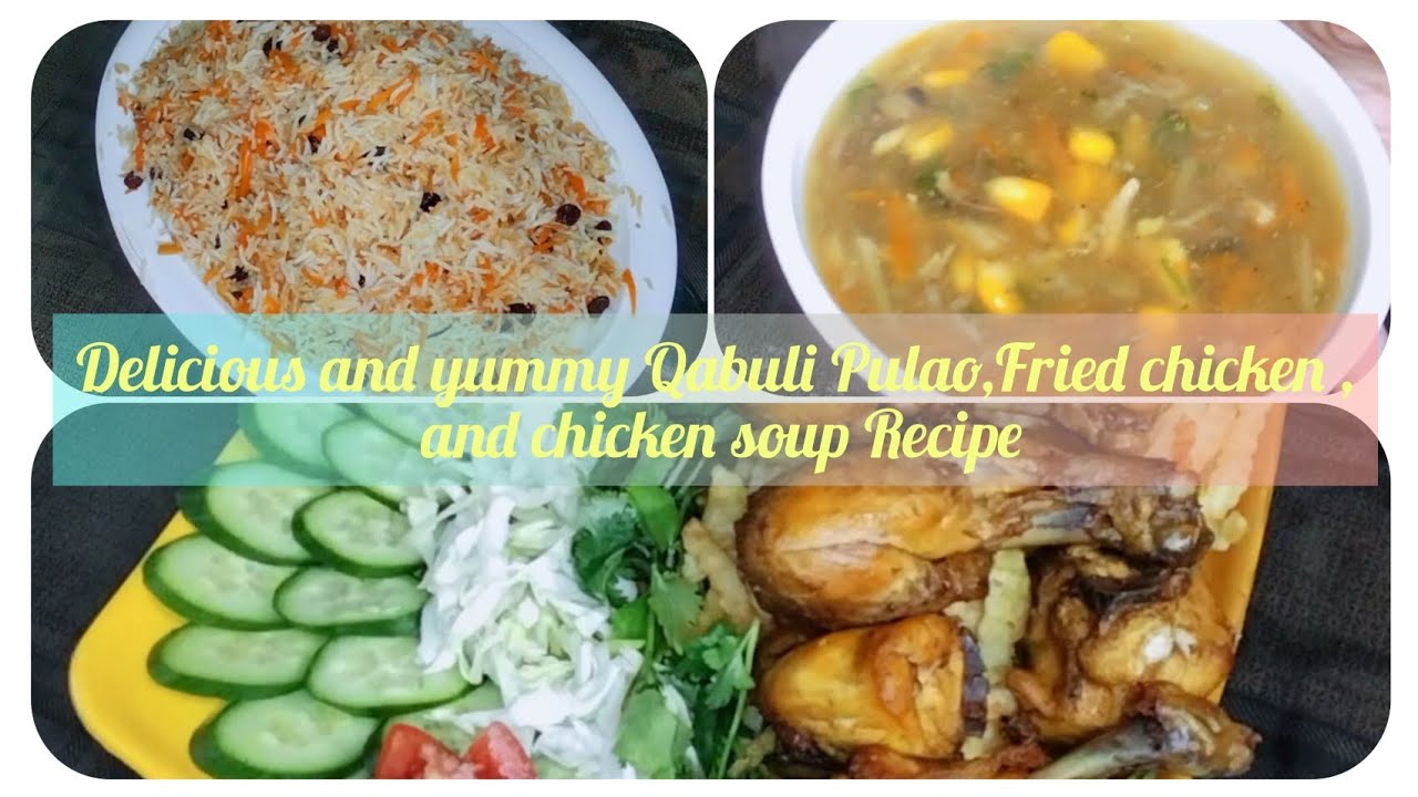 Afghani Qabuli Pulao / Fried Chicken / Chicken Soup / Ramadan Iftari #ramadan #iftar #cooking 