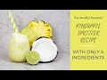 Pineapple mocktail recipe  nonalcoholic cocktail with pineapple and coconut  the mindful mocktail