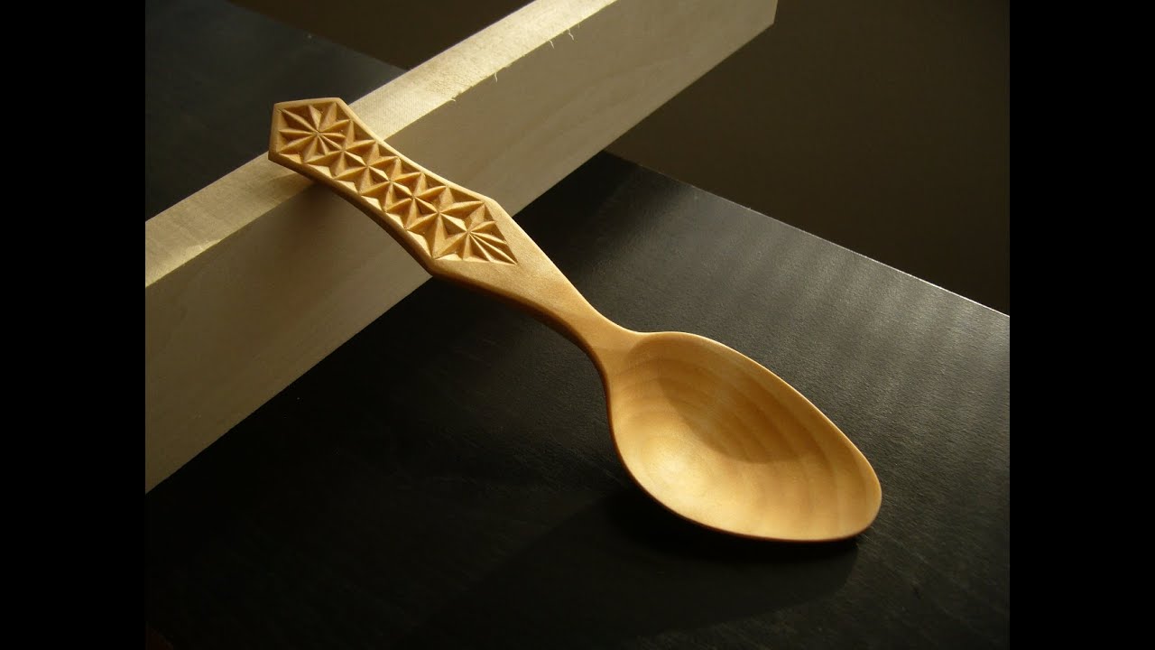 spoon carving(chip carving) - YouTube