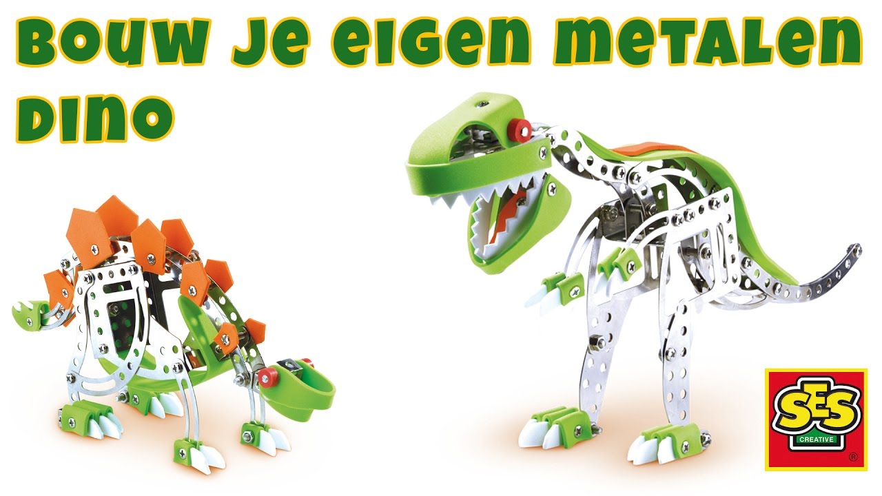 Door Reageren massa Maak je eigen metalen Dino T-Rex! SES Creative bouwpakket review. - YouTube