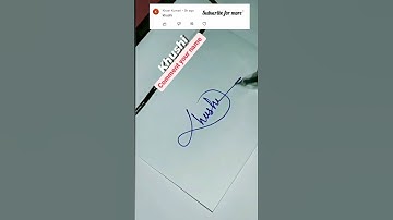 KHUSHI name signature. ......comment your name. ........#signature #logo #signature #trending #viral