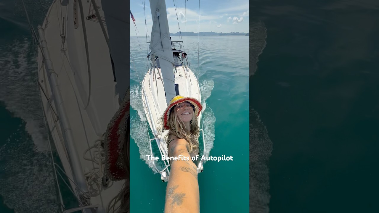 I am the captain, but the auto pilot is definitely a important part of the crew ￼ 🙌🏽 #sailboat