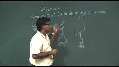 X-ray Diffraction from Crystal (Contd.)