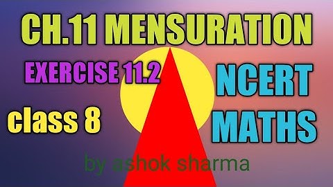 ch.11 Mensuration Exercise 11.2 Ques.6 and 7 class 8th NCERT maths