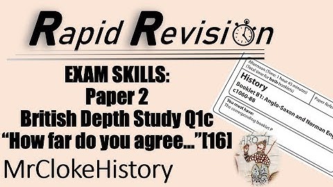 GCSE History Exam Skills - Edexcel Paper 2 Question 1 c) "How far do you agree..." 16 marks