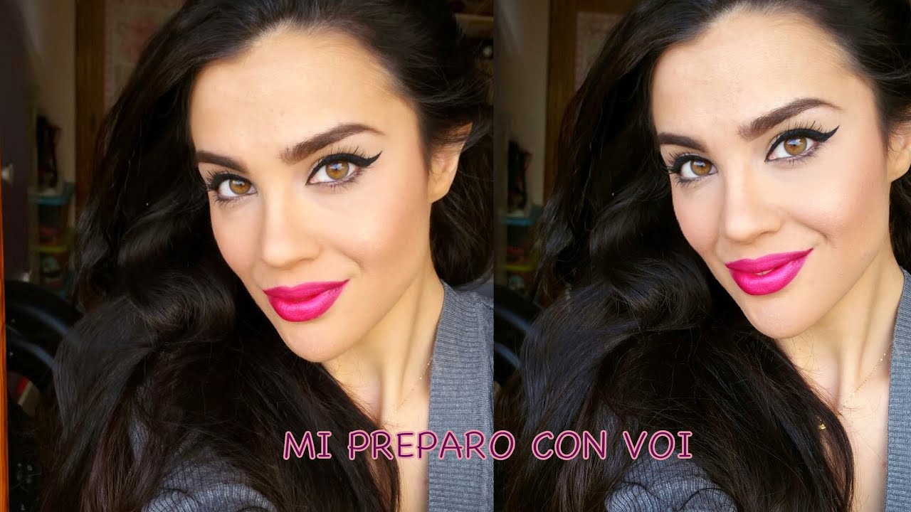 Mi preparo con voi...eyeliner super e labbra fucsia +outfit!