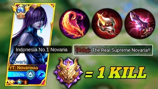 ON FIRE🔥 CRAZY HARD MATCH TOP 1 GLOBAL NOVARIA RECOMMENDED BUILD & EMBLEM 2024 - MOBILE LEGENDS