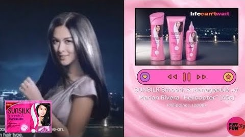 SUNSILK Smooth & Manageable w/ Marian Rivera “Helicopter” [45s] - Philippines, 2008