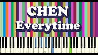 EXO 첸(CHEN) - Everytime piano cover 태양의후예 OST chords