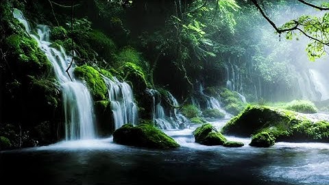 Nature waterfall background loop video 1 hour 4K