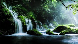 Nature waterfall background loop video 1 hour 4K