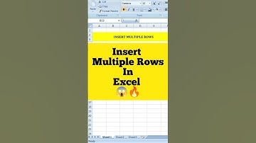 Insert Multiple Rows in Excel | Excel For Fresher 🔥😱💯 #viral #shorts #trending
