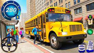 School Bus Passenger Pick & Drop 🚌 | Bus Driving Simulator | Car Parking Driving School Game screenshot 1
