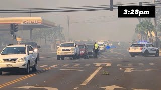 Video shot by Lahaina residents appears to show roadblocks during fire evacuations