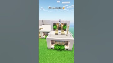 Minecraft:Modern House Tutorial Time lapse build🏡 #youtubeshorts #minecraft #shortvideo #trending