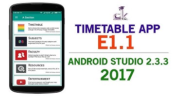 Timetable App Tutorial E1.1 - Writing the Java Code