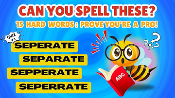 Spelling Quiz #1 | 15 Tricky Words to Test Your Skills | Improve Your Vocabulary Today! #BrainBuzz