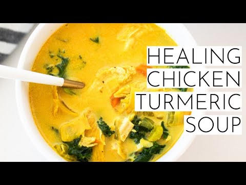 Healing Chicken Turmeric Soup (bone broth rich!)