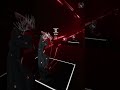 Slicing Through Red Beats: VR Game's Neon-Lit Swordplay! #shorts
