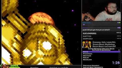 Project Base: Suitless/Beamless/Boosterless Speedrun in 54:09 (0:43)