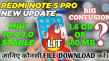 REDMI NOTE 5 PRO MIUI 10.0.1.0 GLOBAL STABLE UPDATE