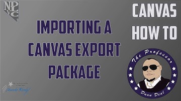 Importing a Canvas Export Package